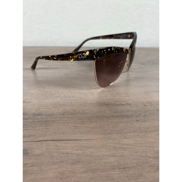 Christian Dior Meteore Black 24K Gold Flakes Leaf‎ Boutique Women\'s Sunglasses main image 7